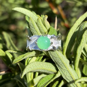 Chrysocolla Free Form Ring.