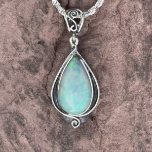 Ethiopian Opal Sterling Pendant