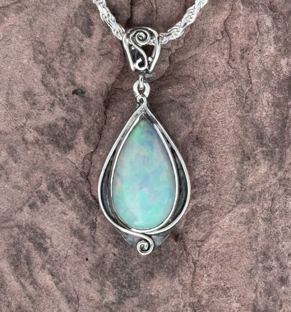 Ethiopian Opal Sterling Pendant